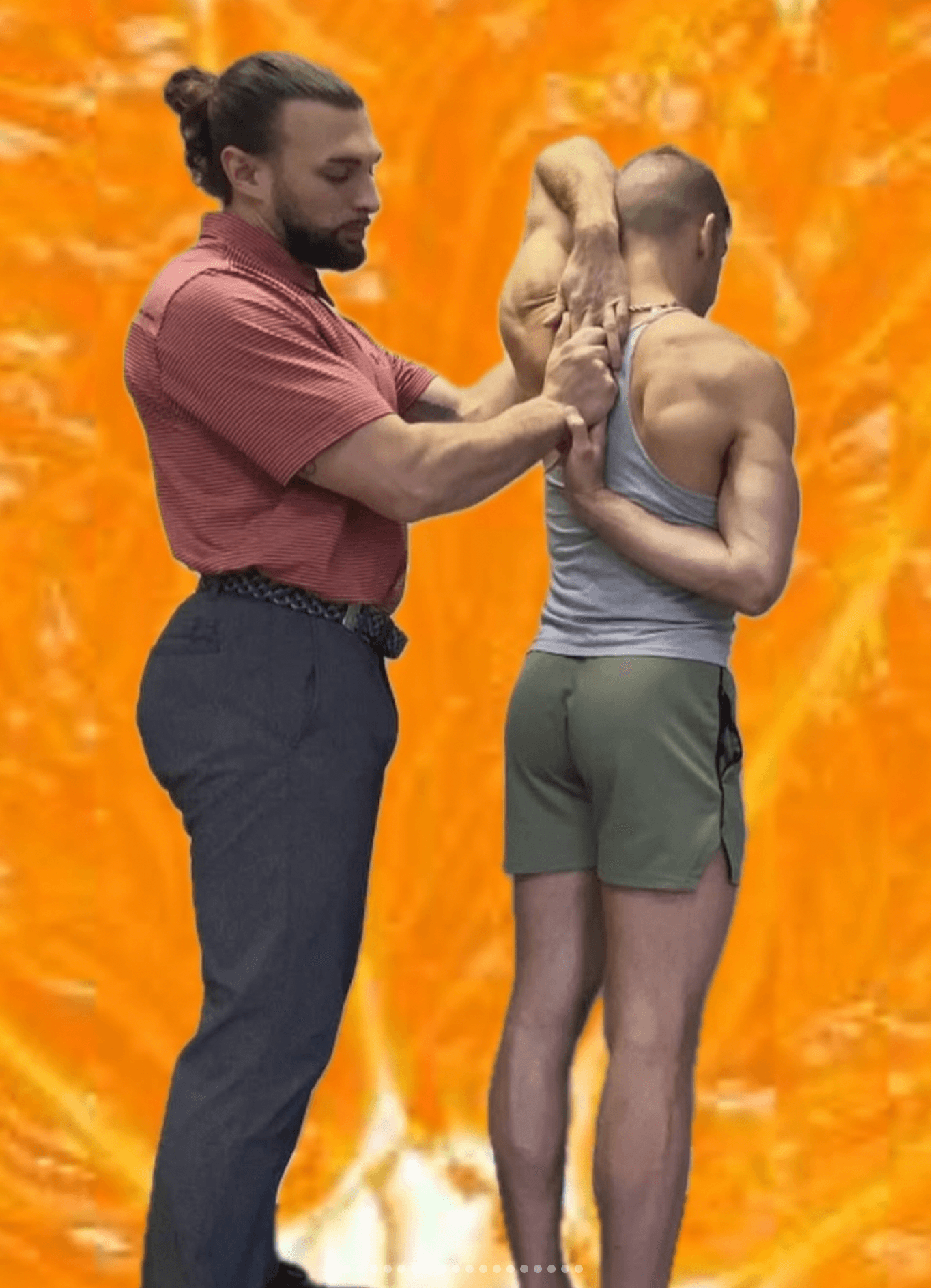 Assisted stretching session